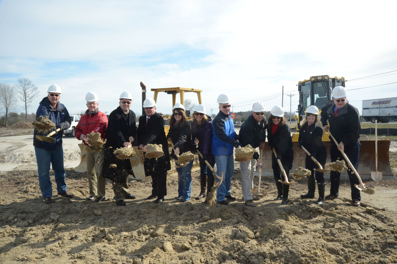 Shown at the groundbreaking are (l-r) Mike Vincent, president of Sussex County Council; Rep. Harvey Kenton, R-Milford; Sen. Brian Pettyjohn, R-Georgetown; Georgetown Mayor William West; Debra Rexroth, Onix administrator; Laura Davis; Jamie Davis, owner; Ken Adams, owner; Tracy Adams, owner; Marisa Erdman, Onix vice president of marketing; and Jack Riddle, president of Community Bank. BY STEVEN BILLUPS